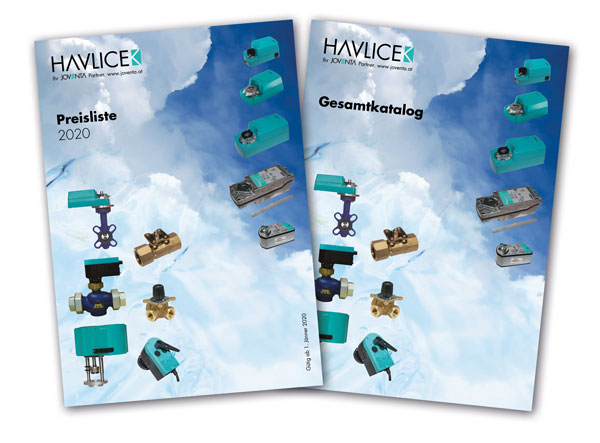 Havlicek - Joventa - Preisliste und Gesamtkatalog für Stellantriebe, Ventile und Klappen